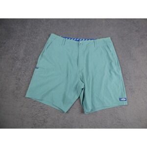 AFTCO Mens AFTECH Fishing Shorts Seafoam Green Heather Size 32 Performance